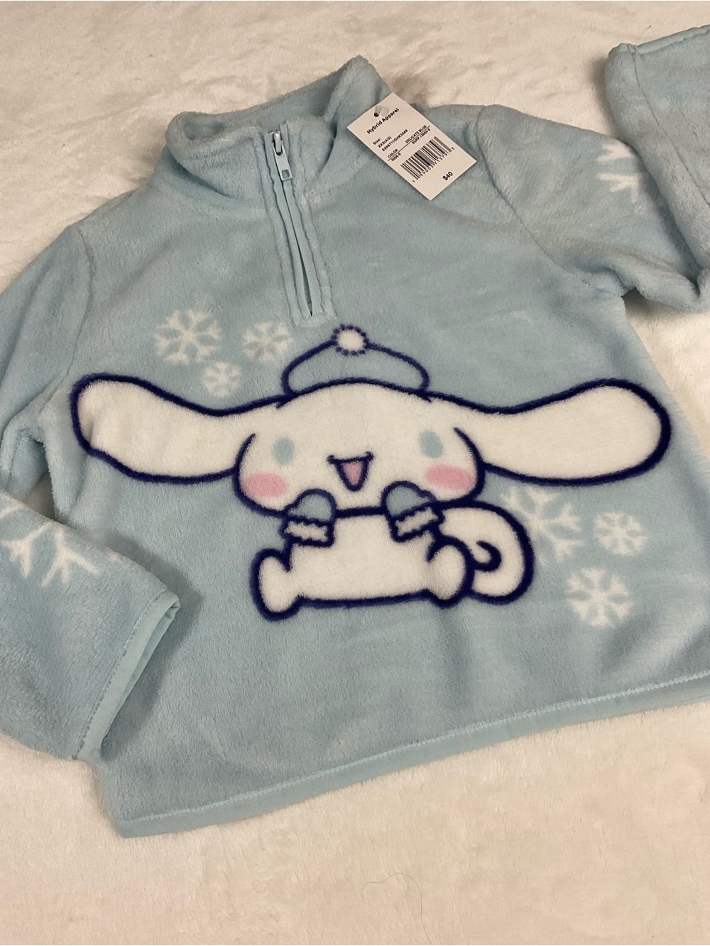 Sanrio Cinnamoroll Fleece Sweater Girls Size 4/5 Light Blue